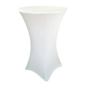 Ståbordsöverdrag stretch Ø70cm vit