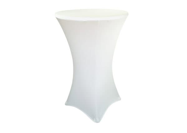 Ståbordsöverdrag stretch Ø70cm vit
