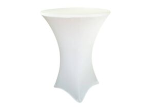 Ståbordsöverdrag stretch Ø80cm vit