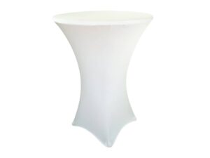 Ståbordsöverdrag stretch Ø80cm vit