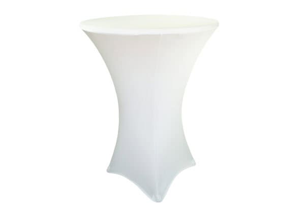 Ståbordsöverdrag stretch Ø80cm vit