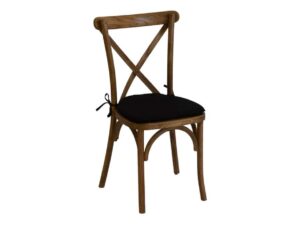 Cross back stol svart