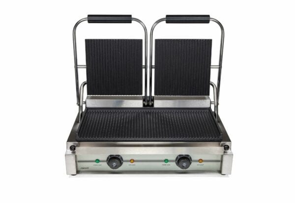 Klämgrill Räfflad Dubbel 2x2200w - Kikiriki Tält & Möbler