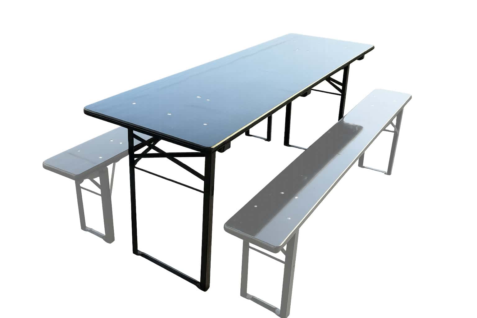 Bänksetsbord 200cm svart