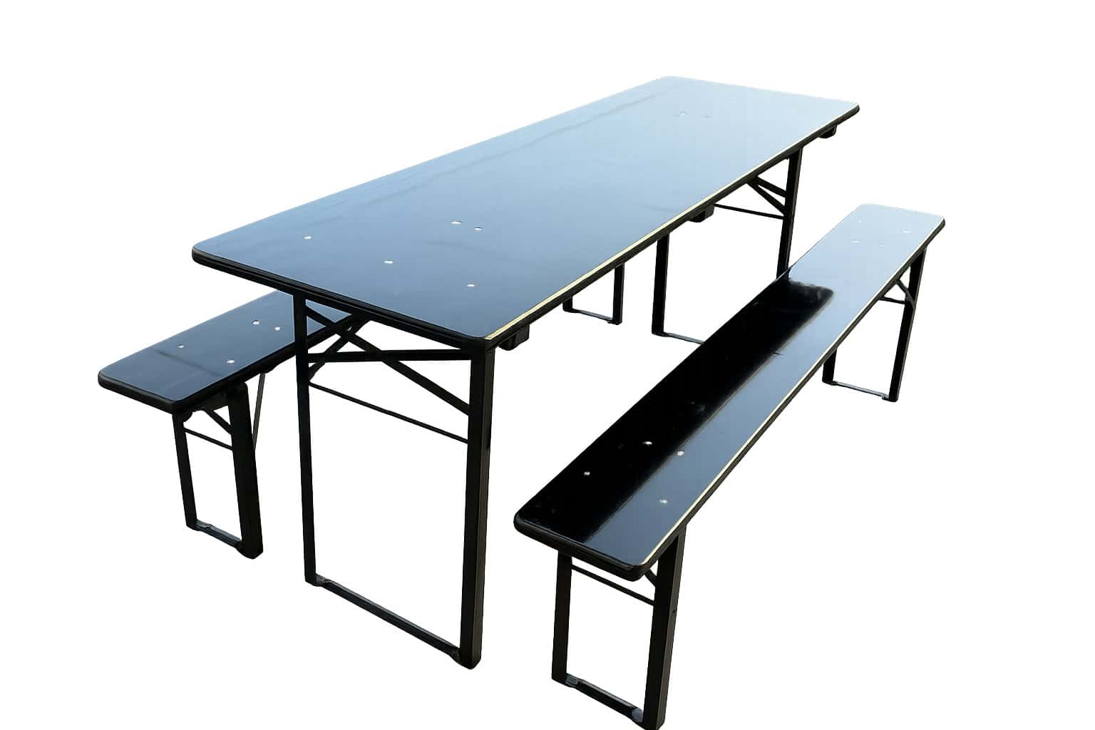 Bord och bänkset 200cm svart