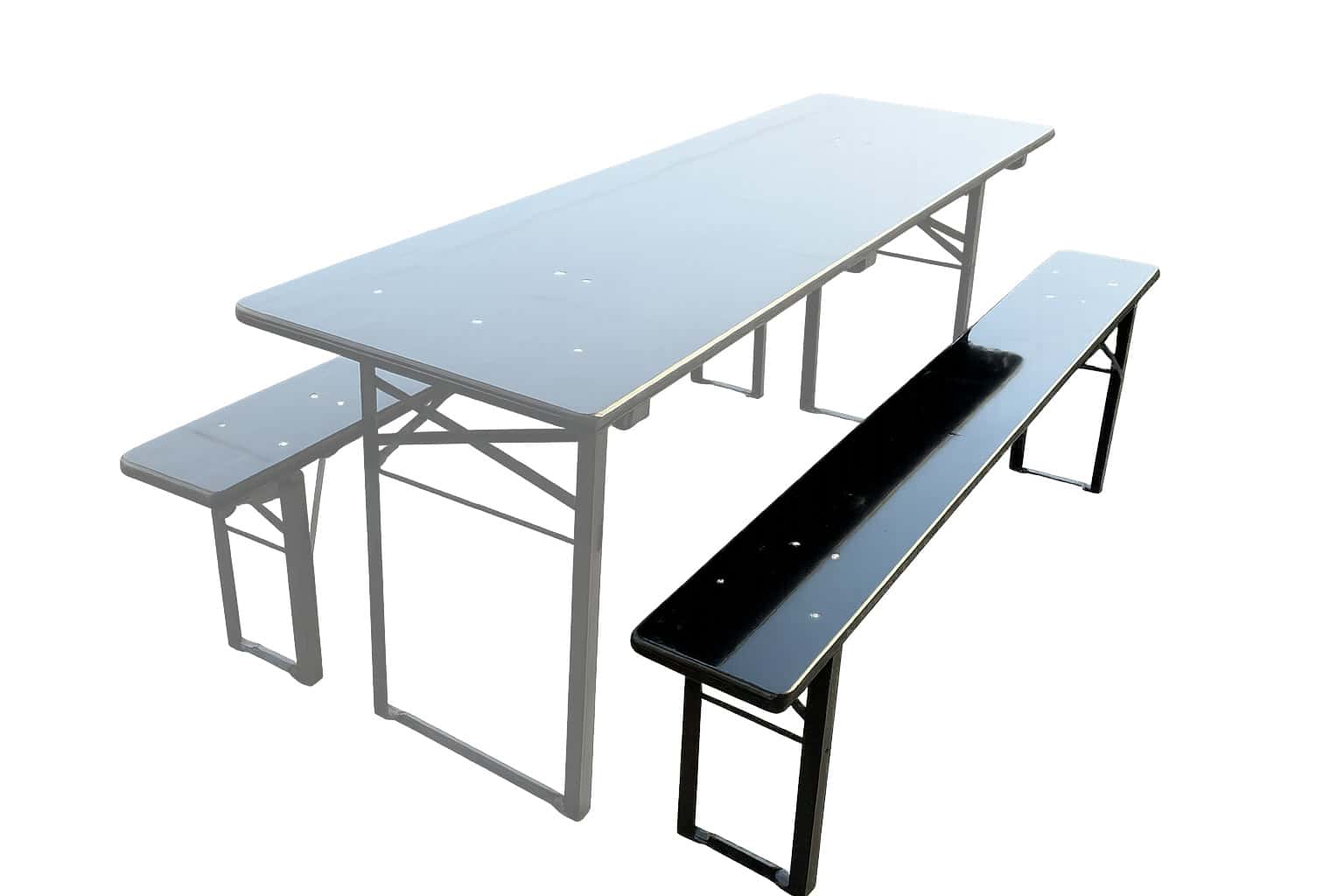 Bänksetsbänk 200cm svart