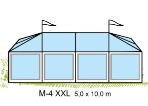 Tält M4-XXL Transparent