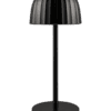 Svart Orion laddningsbar bordslampa med modern design.